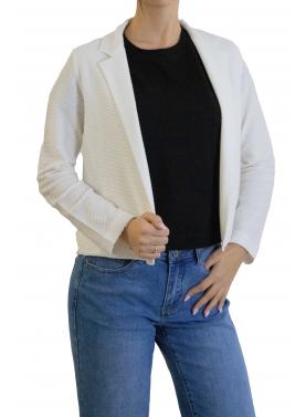 Giacca in piquet aperta tinta unita 